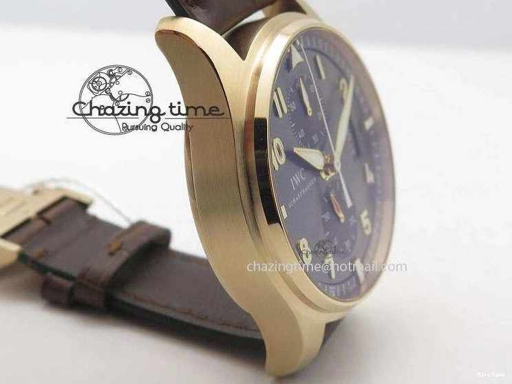 MIROTIME 0208 Pilot Chrono RG 3878 ZF Best Edition Grey Dial On Brown Leather Strap A UrbanChic 7330